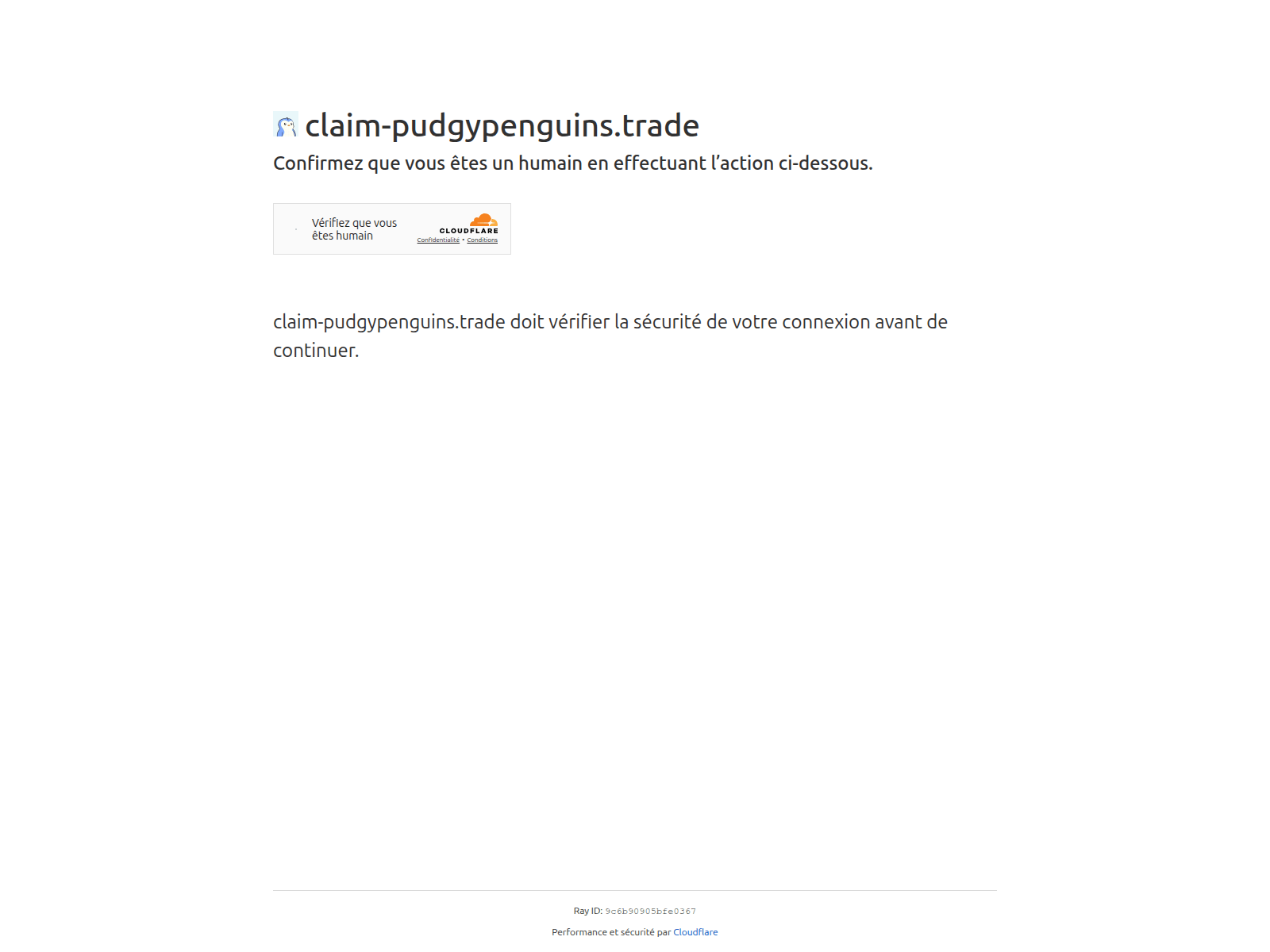 Screenshot of claim-pudgypenguins.trade