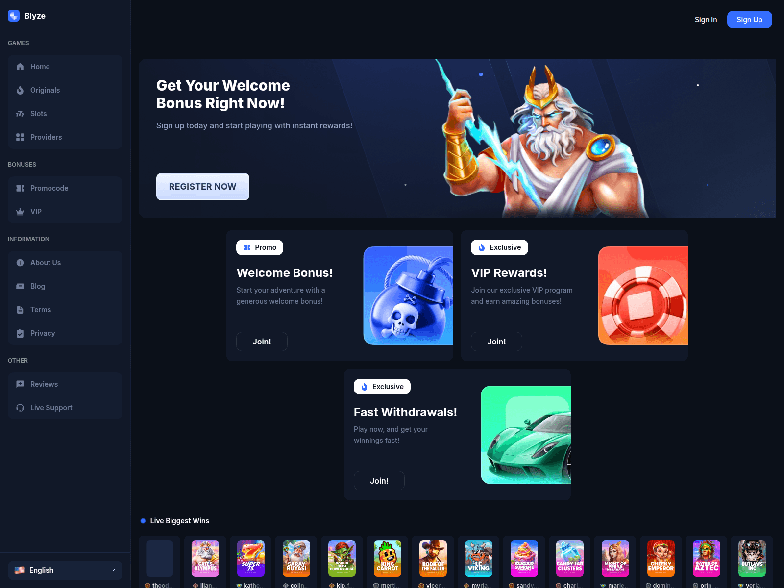 Screenshot of blyze.digital