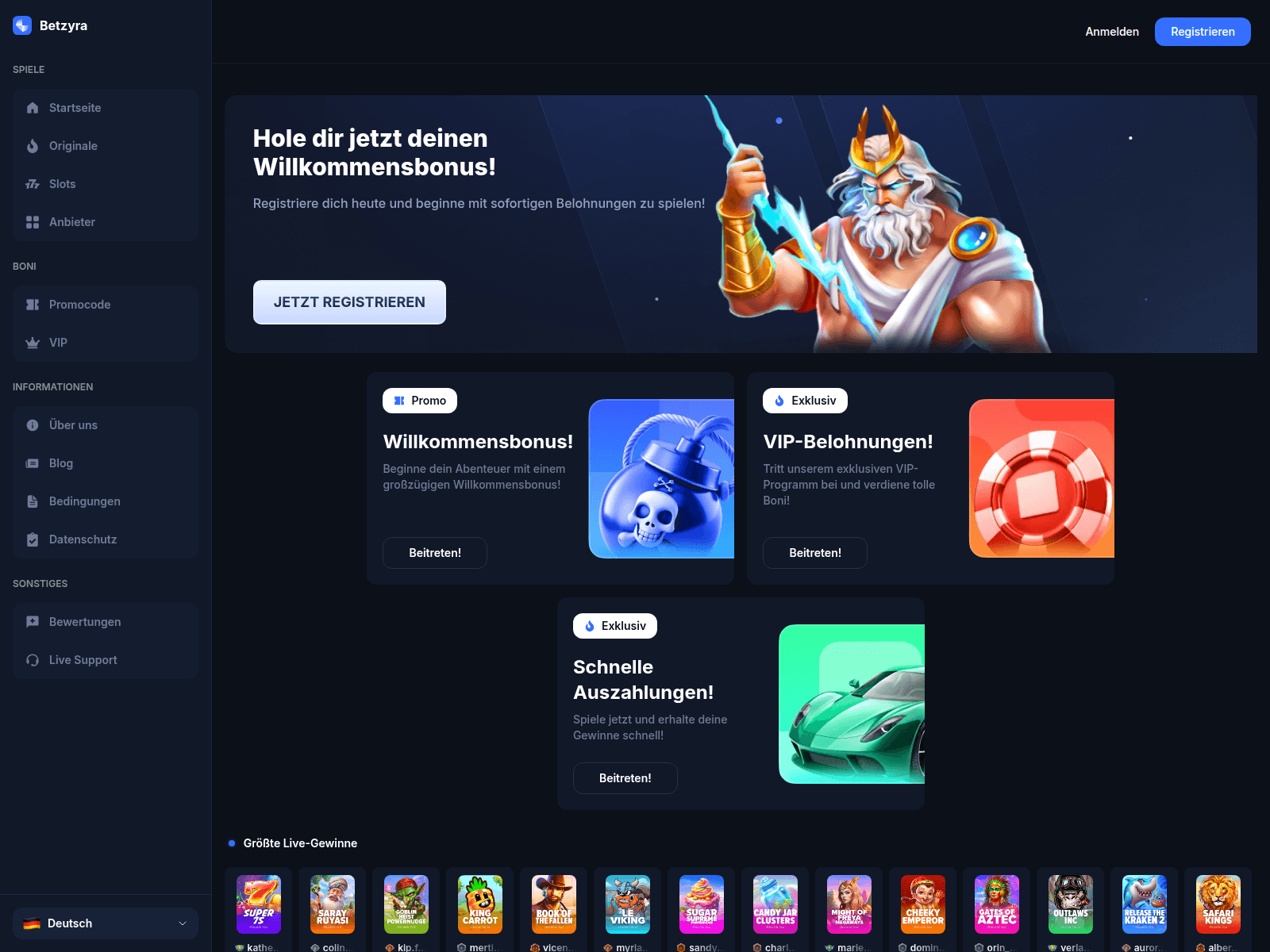 Forensic screenshot of betzyra.com