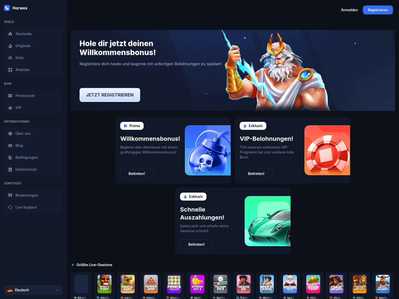 Screenshot of horwex.com