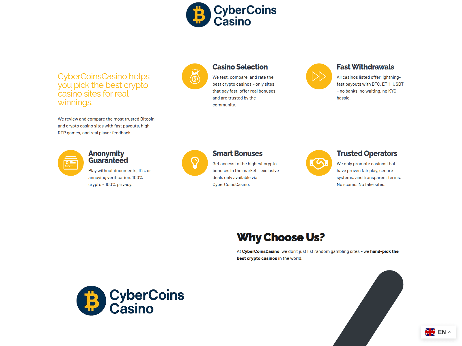 Screenshot of cybercoinscasino.com