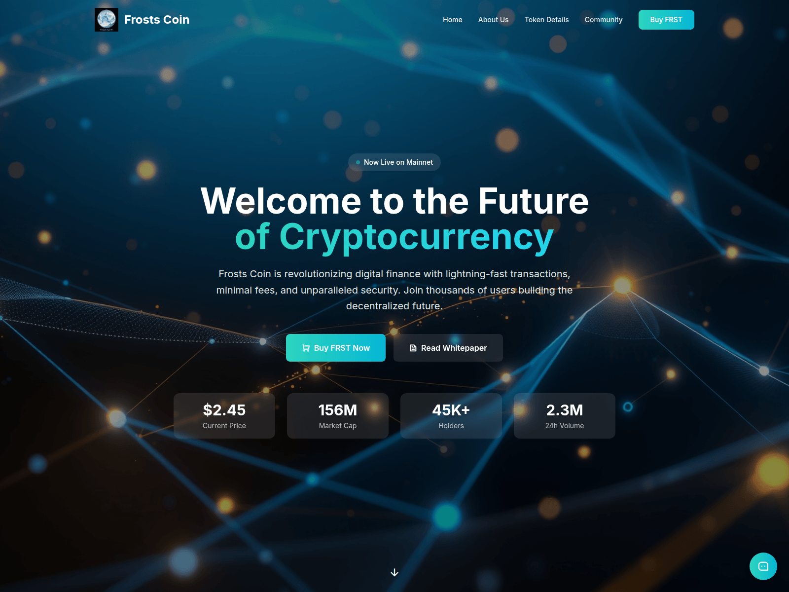 Screenshot of frostscoin.org