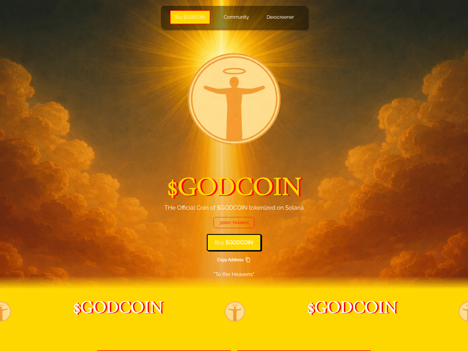 Screenshot of godcoinsol.fun