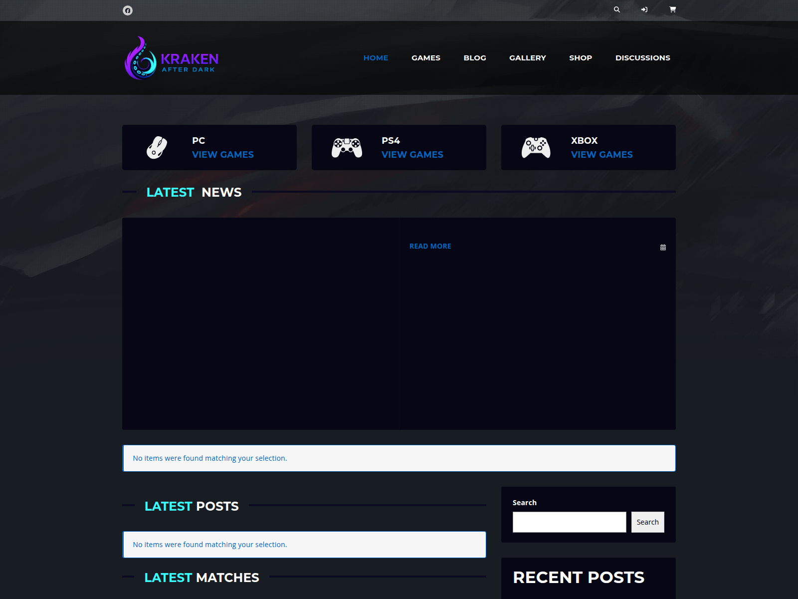 Screenshot of krakenafterdark.com
