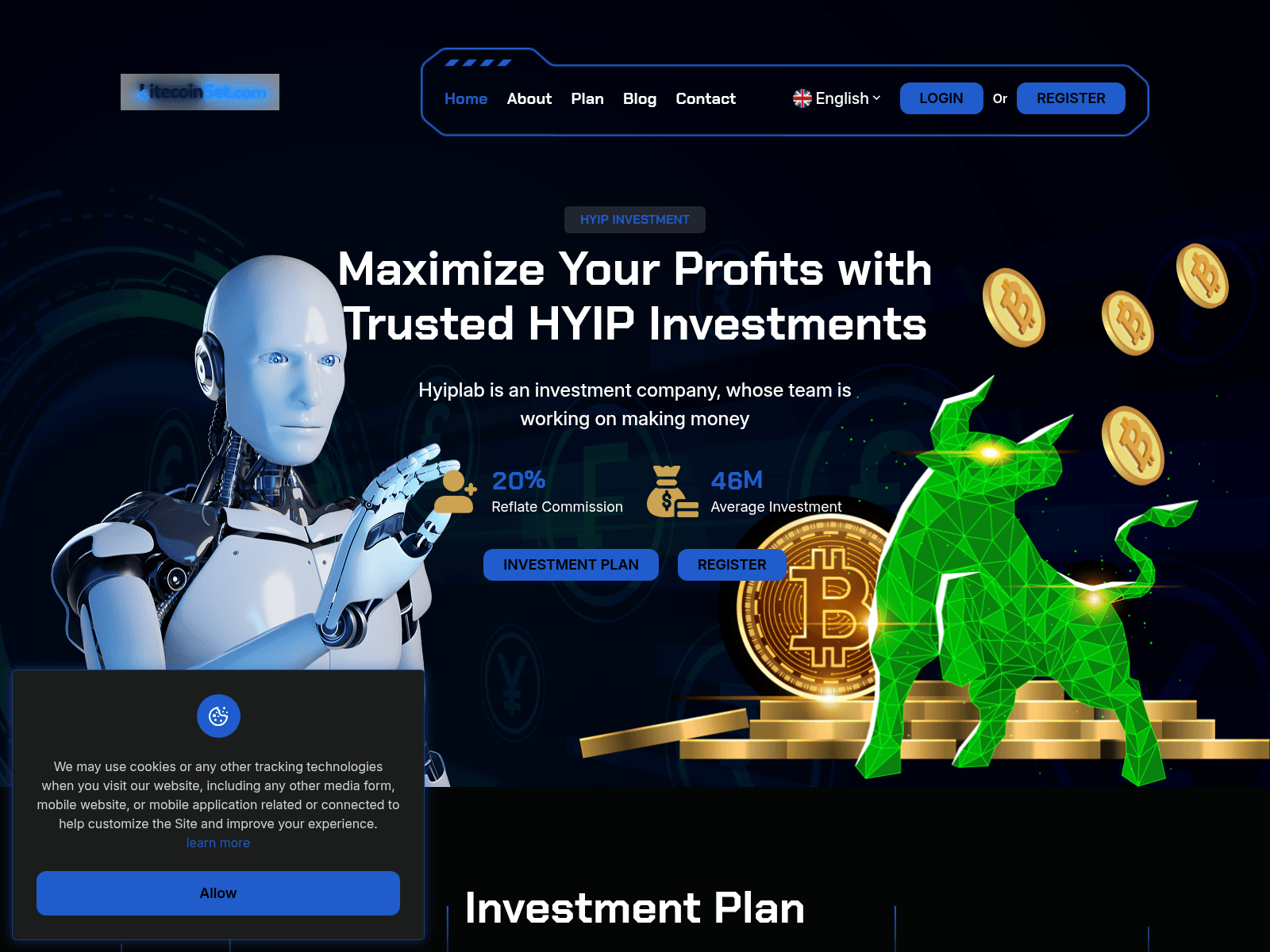 Screenshot of litecoinset.com