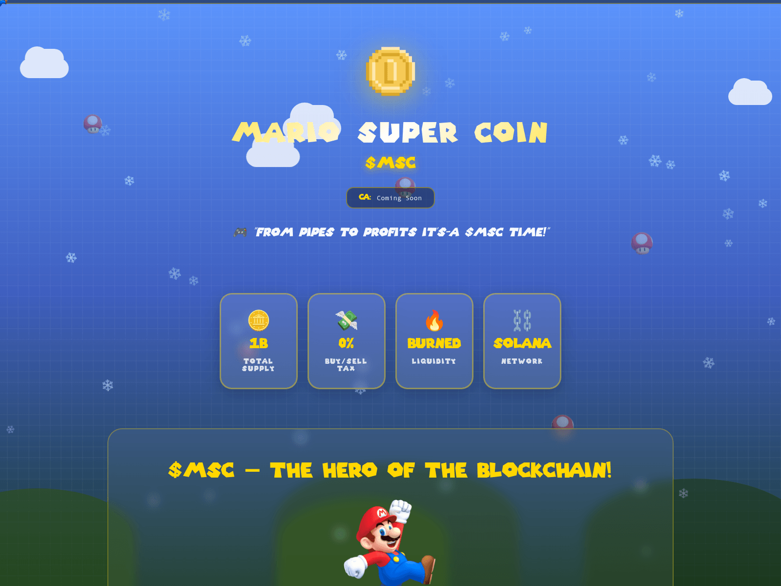 Screenshot of mariosupercoin.com
