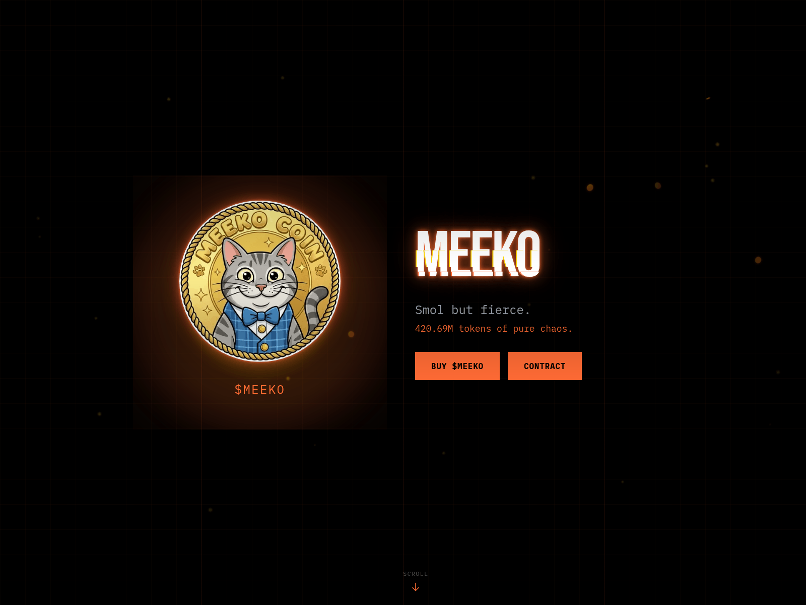 Screenshot of meekocoin.xyz