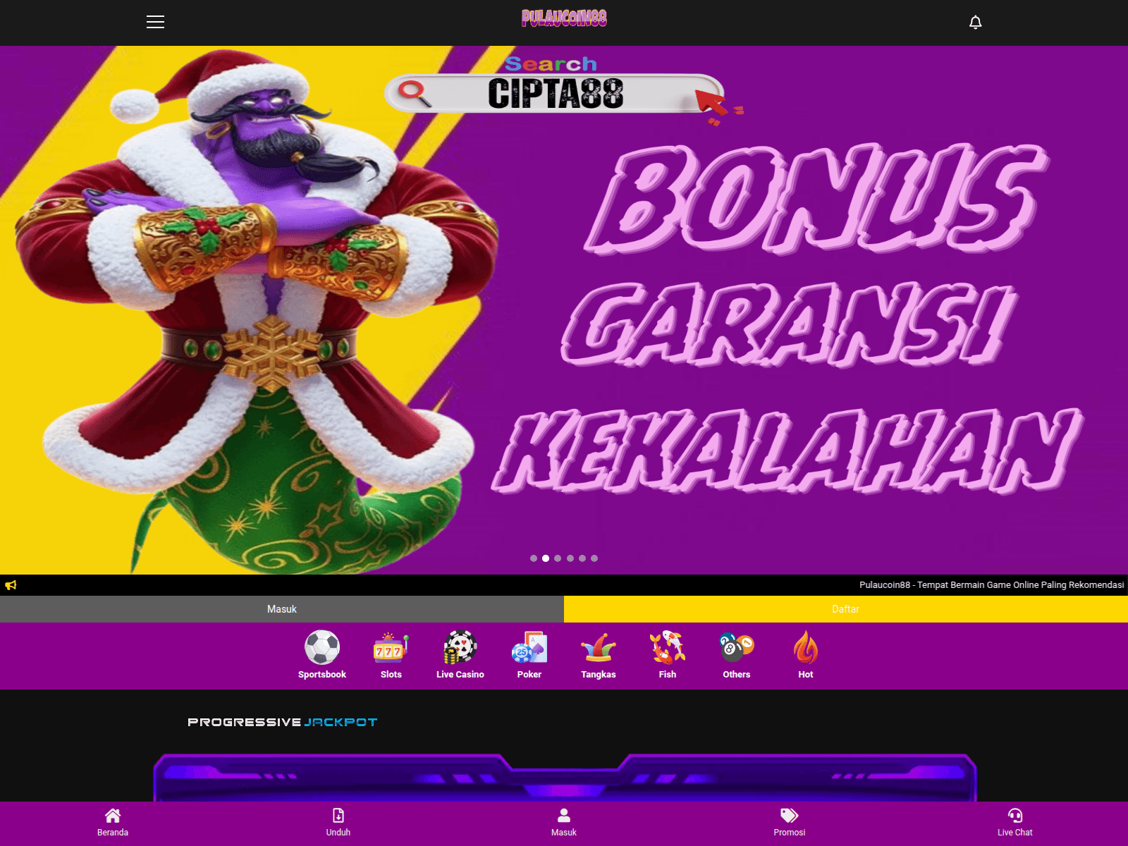 Screenshot of pulaucoin88.com