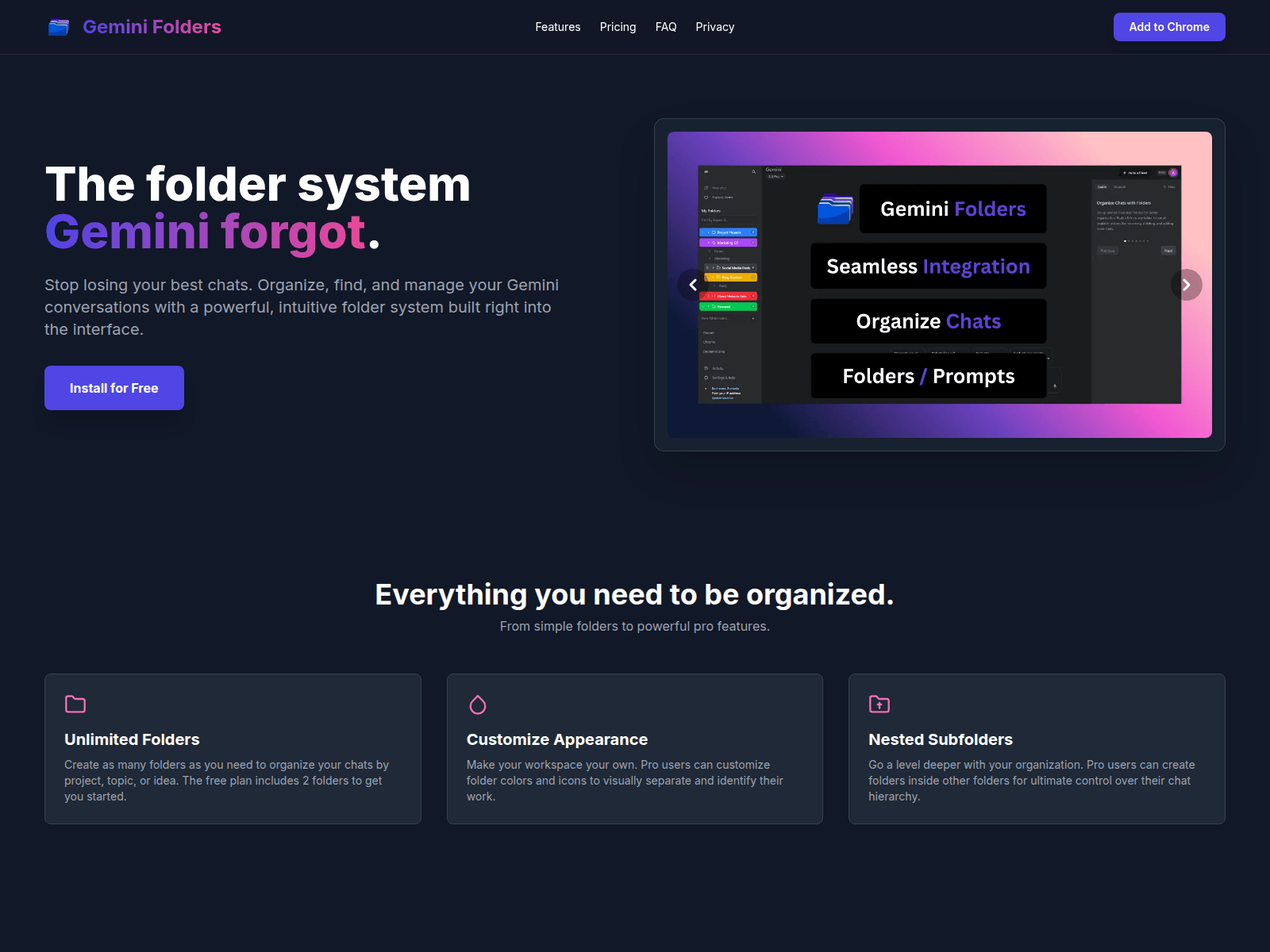Screenshot of www.gemini-folders.com