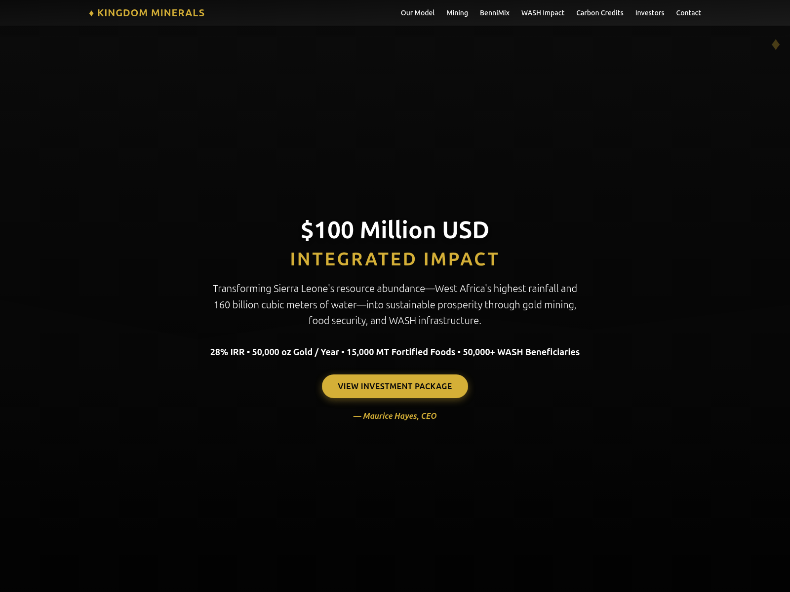 Screenshot of www.kingdom-minerals.com