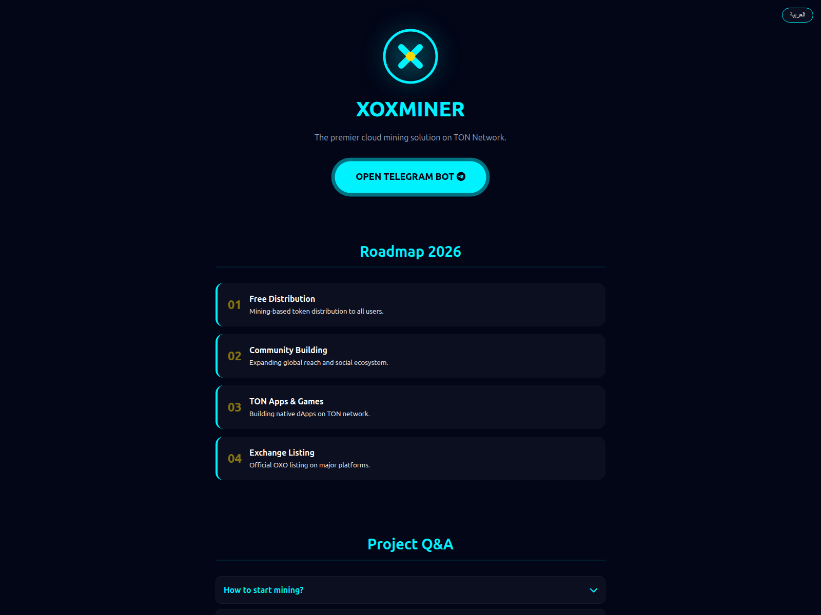 Screenshot of xoxminer.com