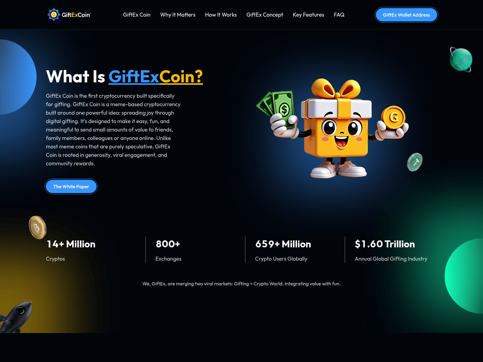 Screenshot of giftexcoin.com
