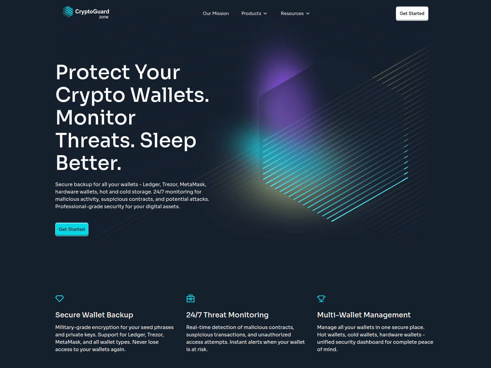 Screenshot of www.cryptoguardzone.org