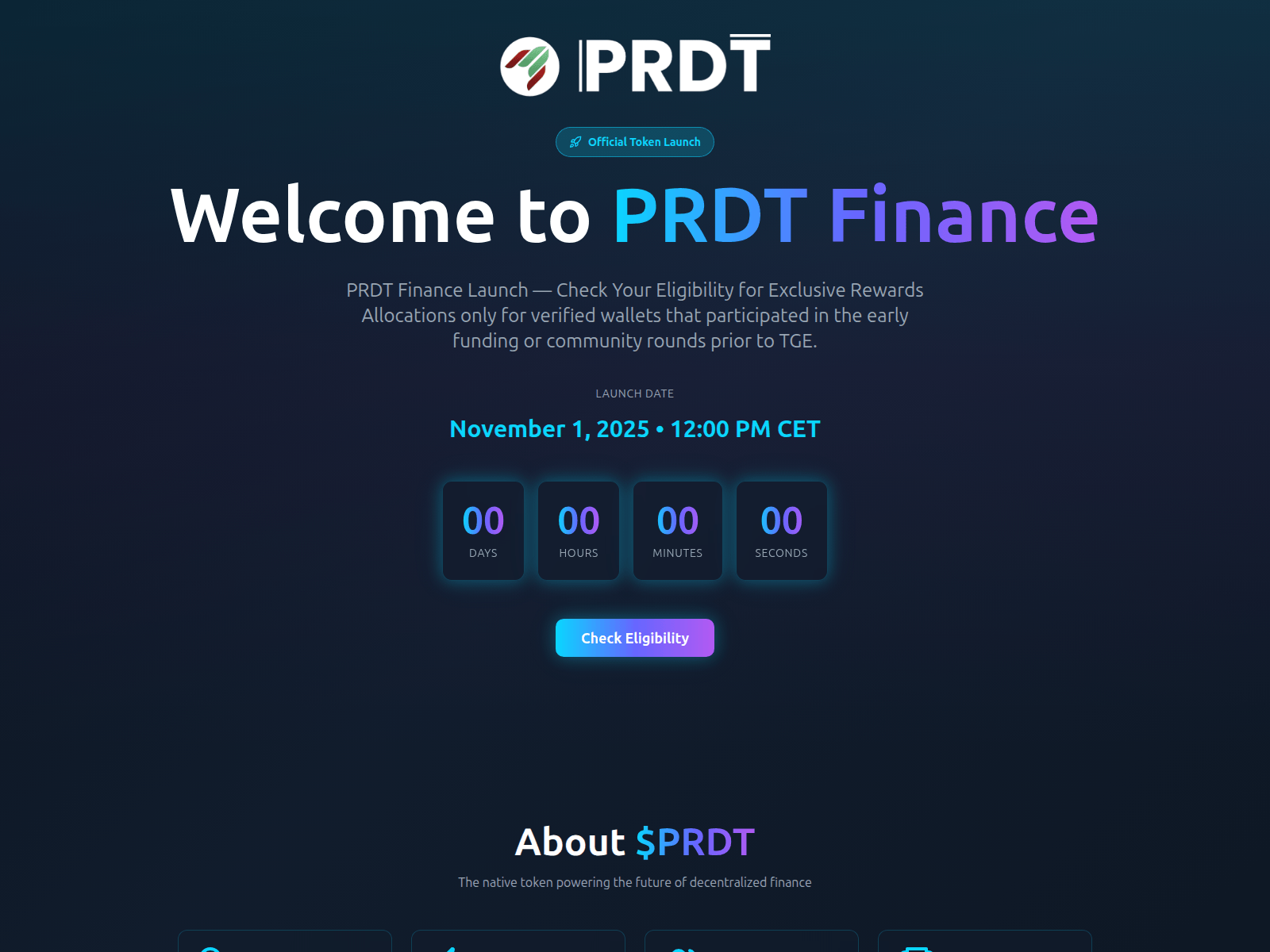 Screenshot of prdtlaunch.com