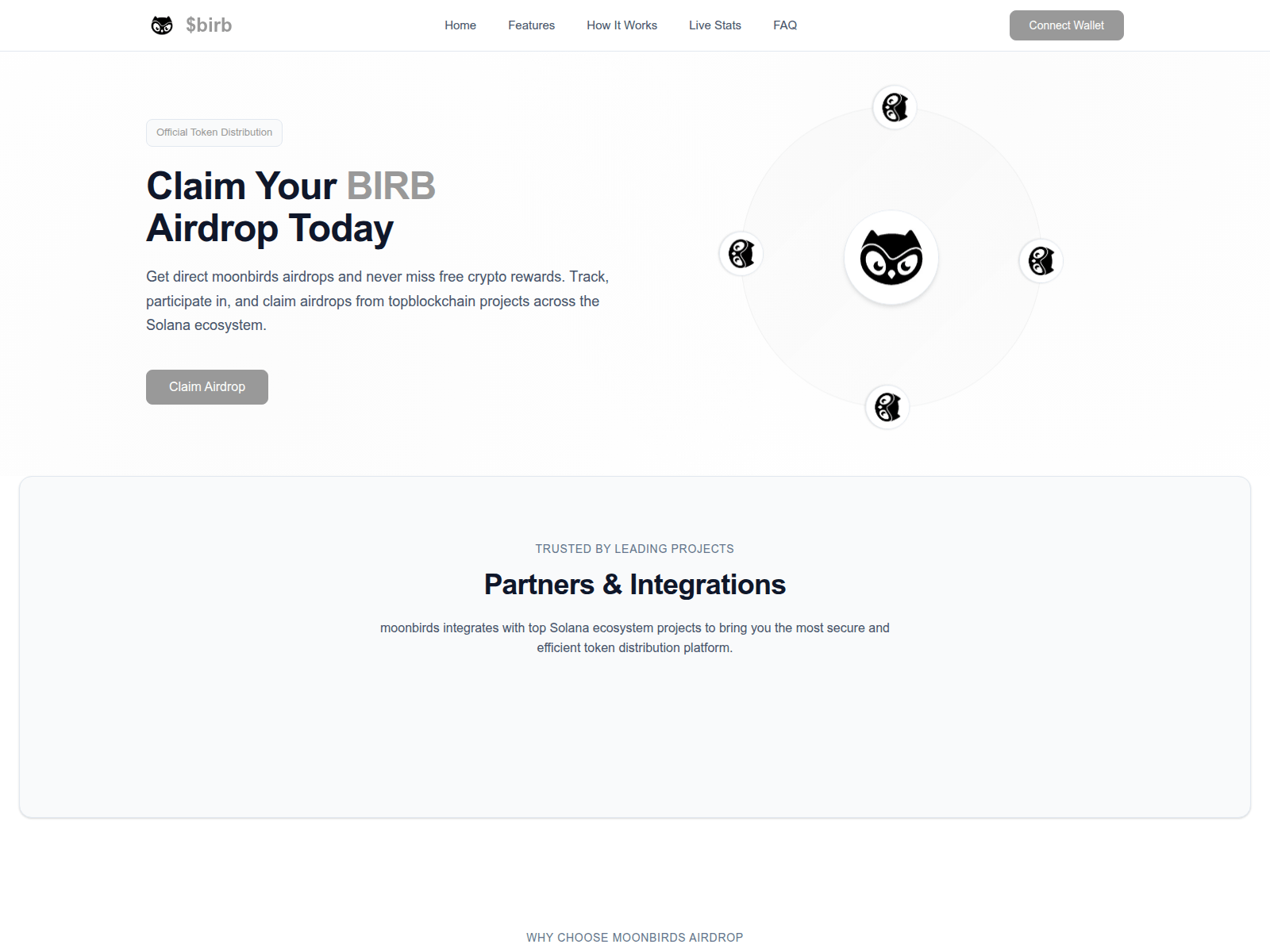 Screenshot of moonbird-claim.com