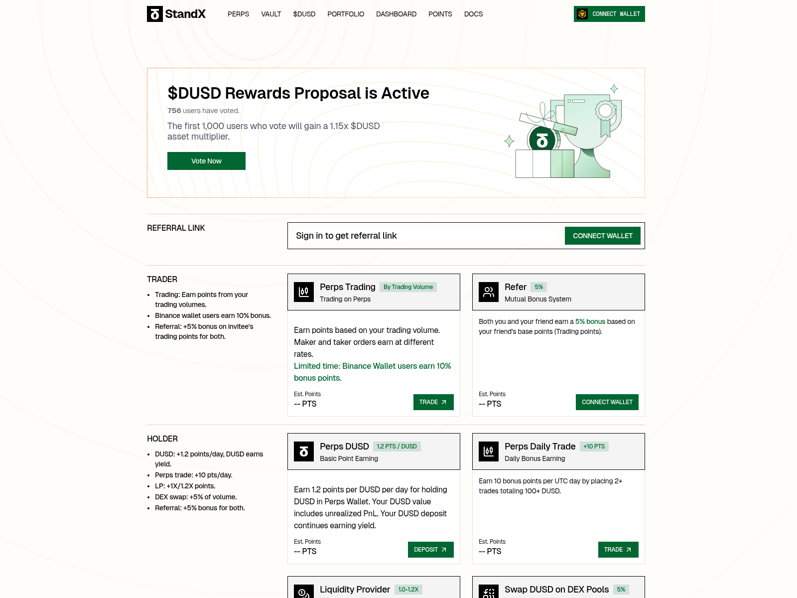 Screenshot of vote-standx.org