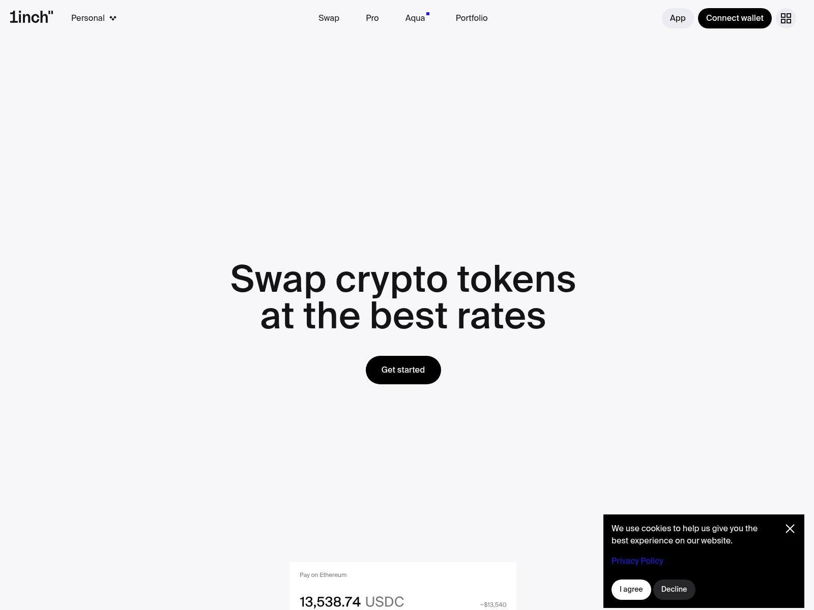 Screenshot of 1inch-connect-wallet.com