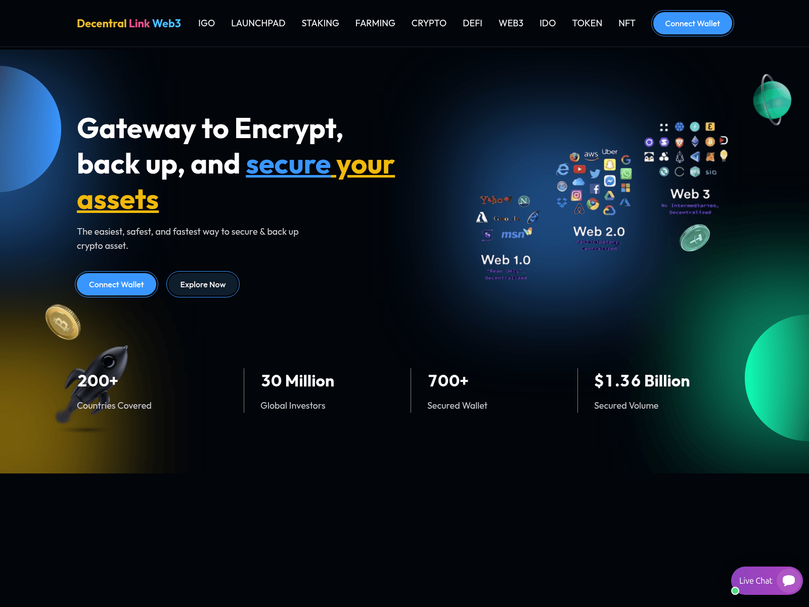 Screenshot of decentralinkw3.com