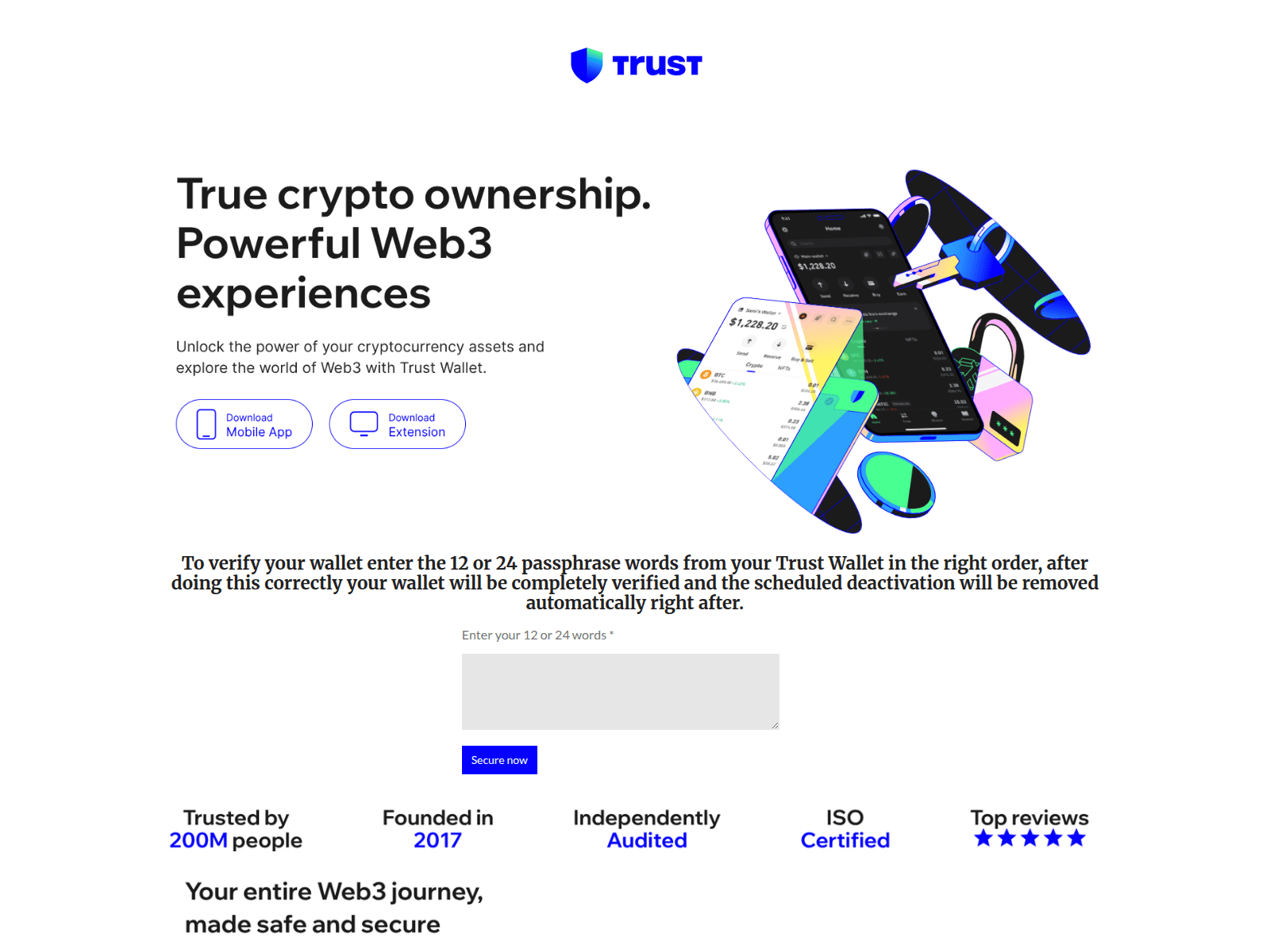 Screenshot of web3-secure-experience.com