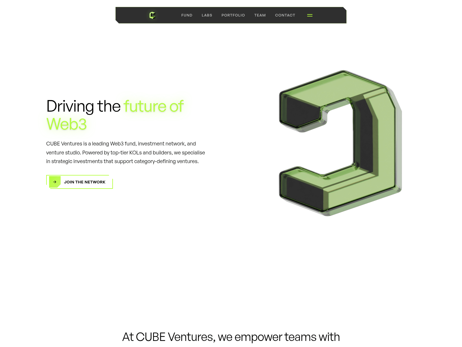 Screenshot of cubes-ventures.com