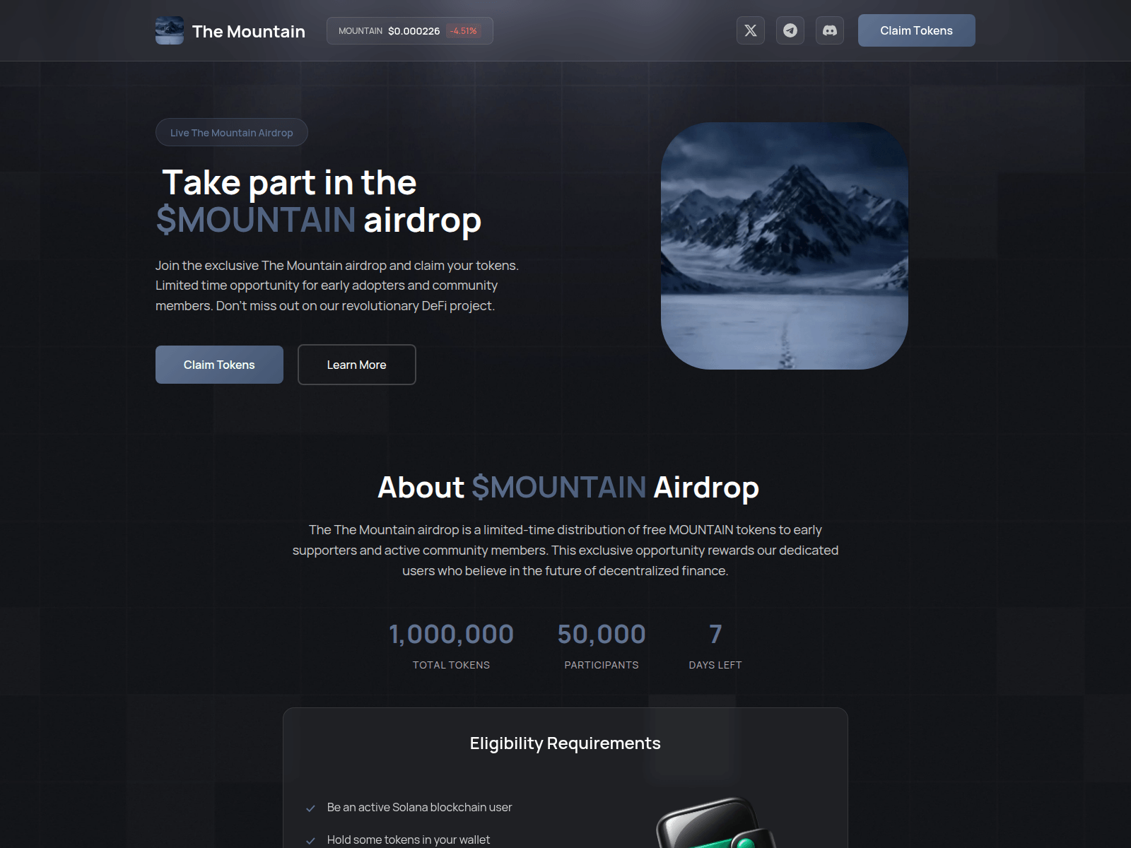 Screenshot of event-mountain.fun