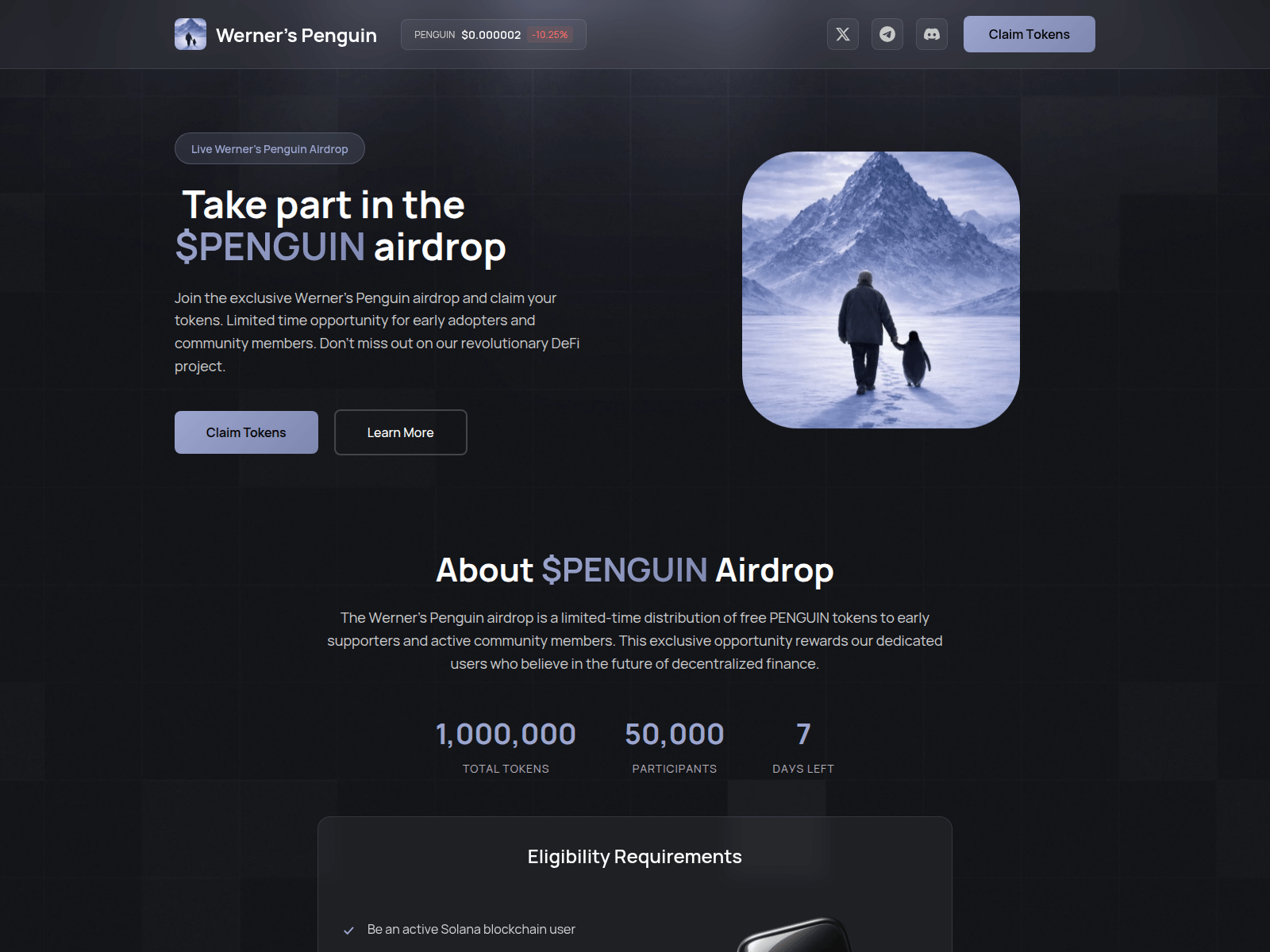 Screenshot of event-penguin.fun