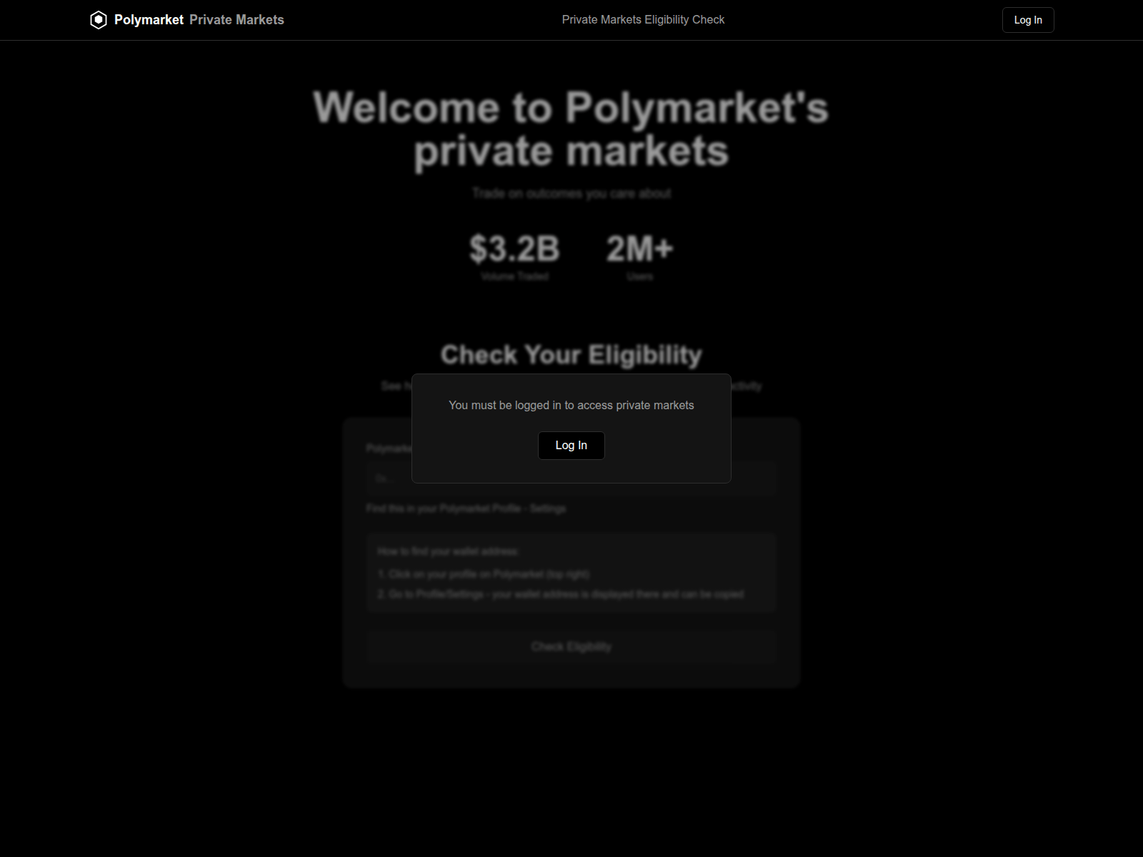 Screenshot of polymarket-privatemarkets.com