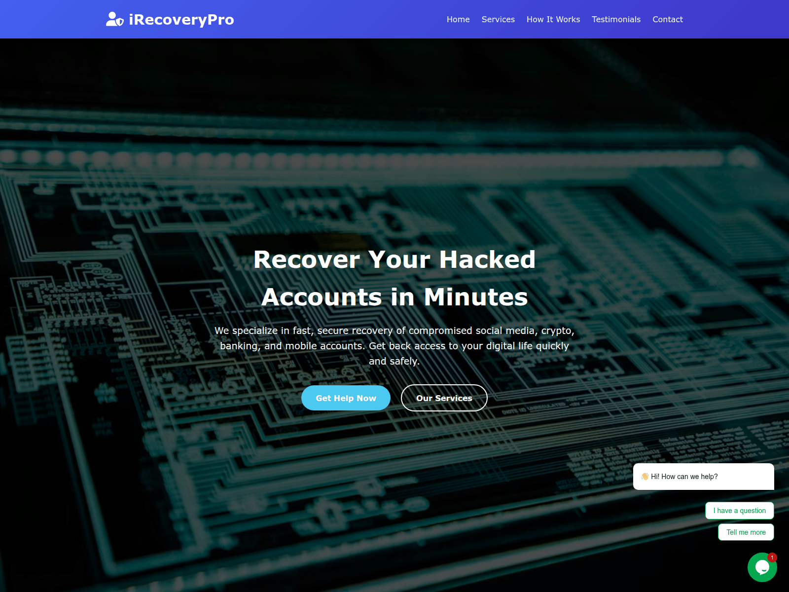 Screenshot of irecovery.top
