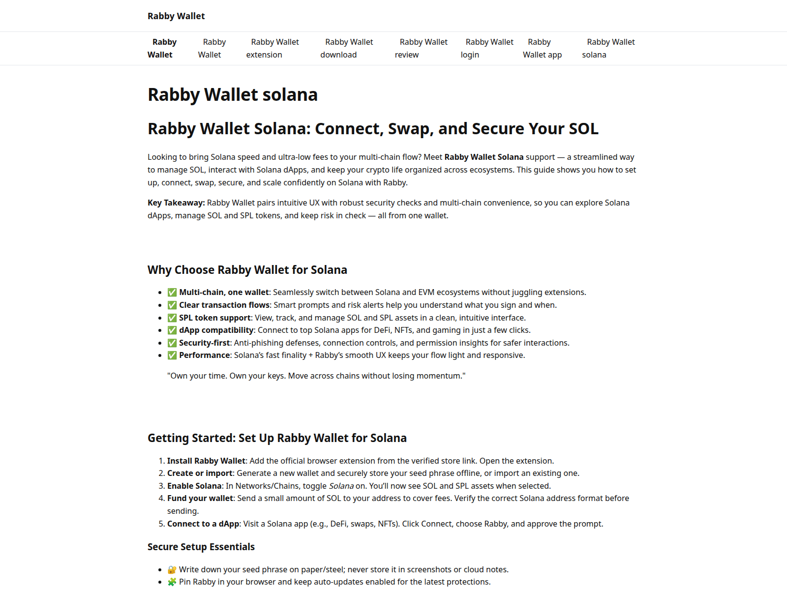 Screenshot of rabbywallet.to
