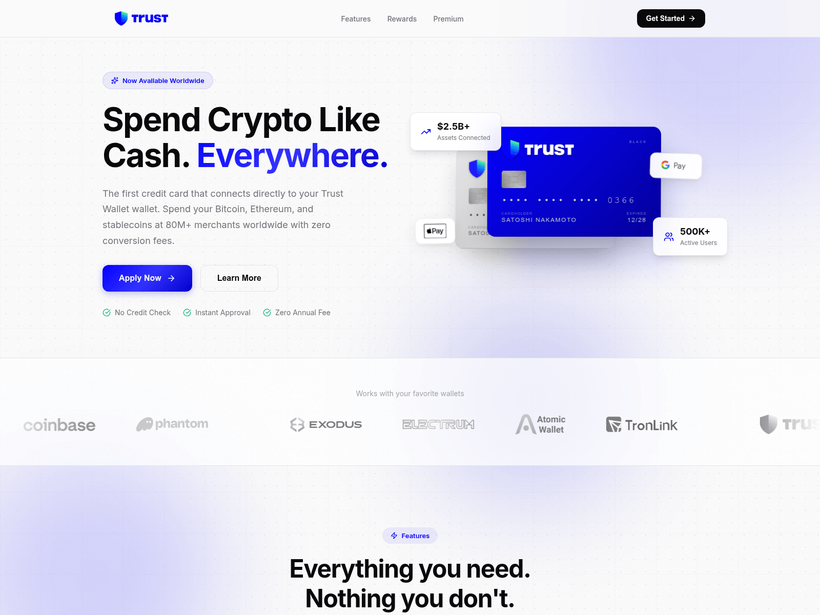 Screenshot of www.cards-trustwallet.com