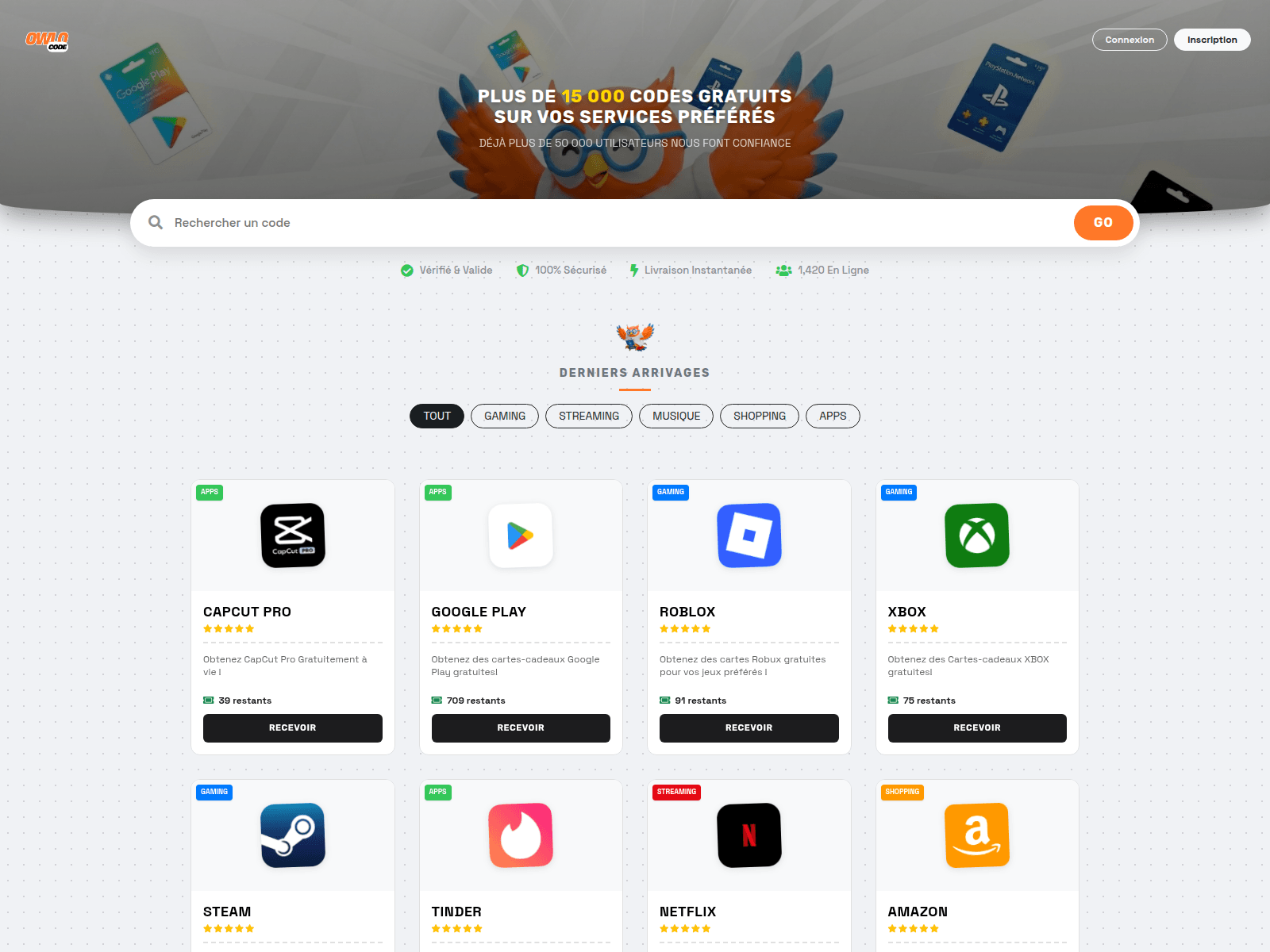 Screenshot of owlocode.vip