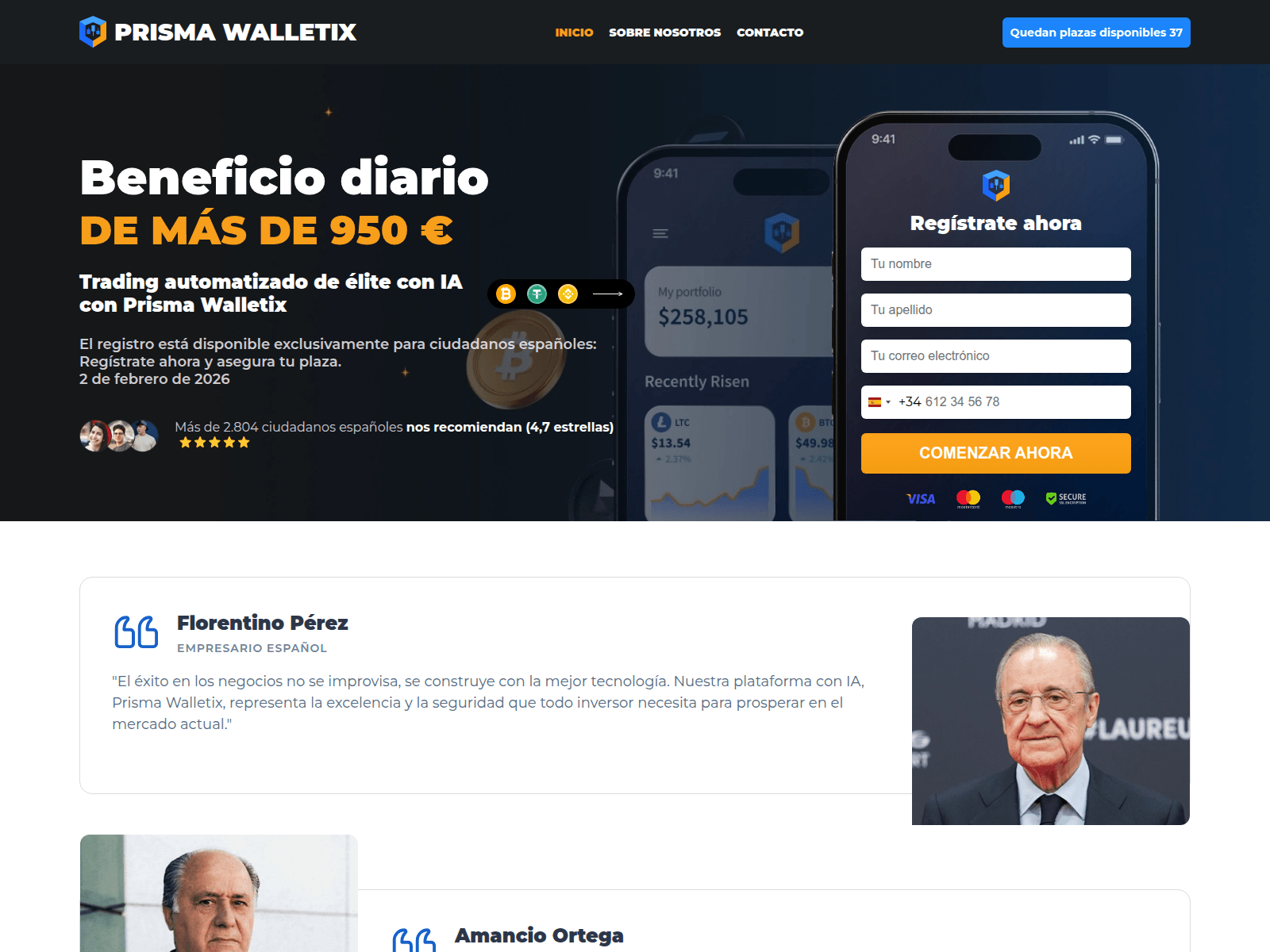 Screenshot of prismawalletix-es.net