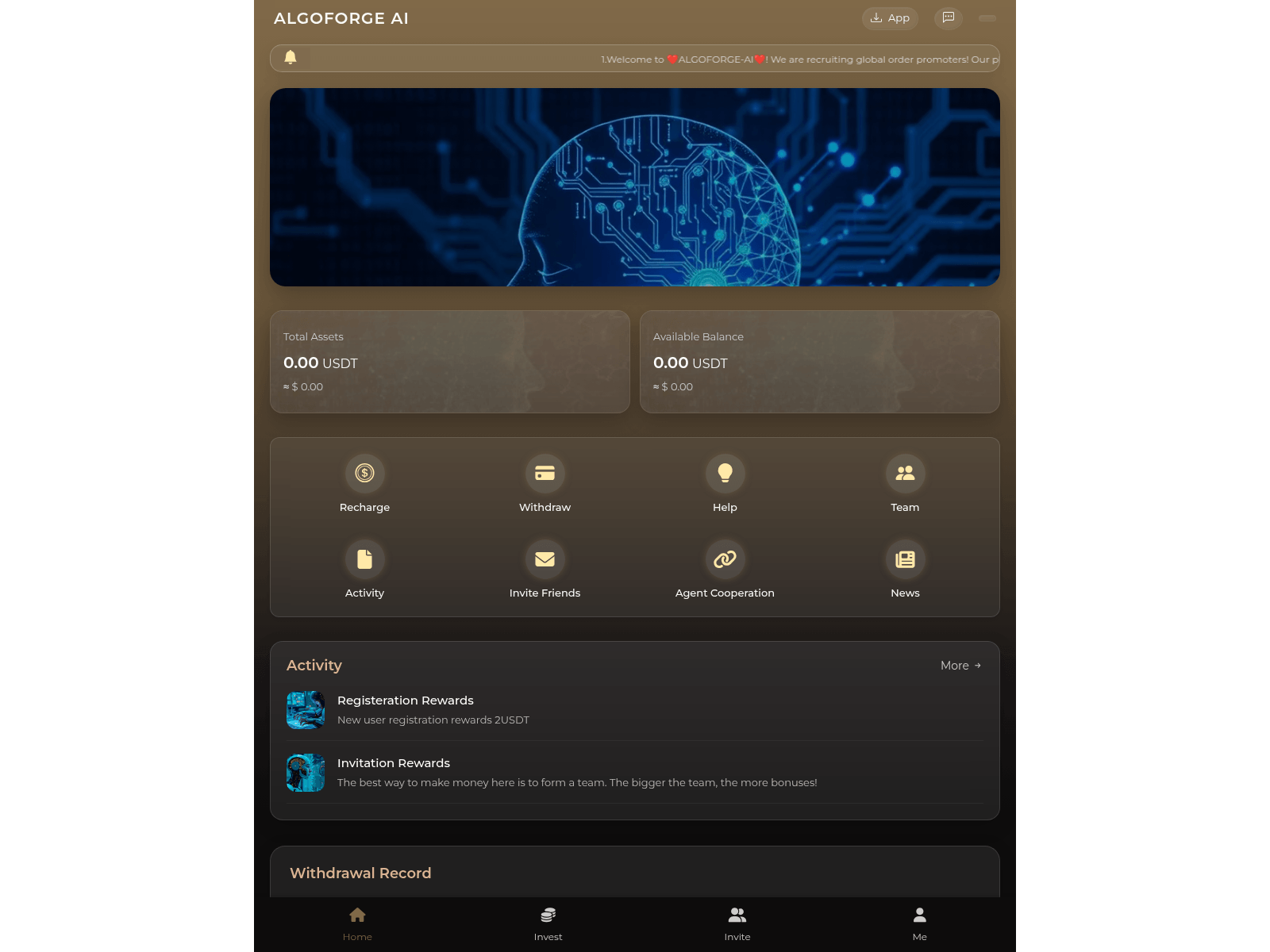 Screenshot of algoforgeai.live