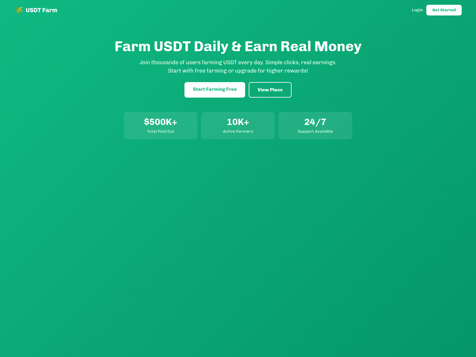 Screenshot of usdtfarm.u3fx.com