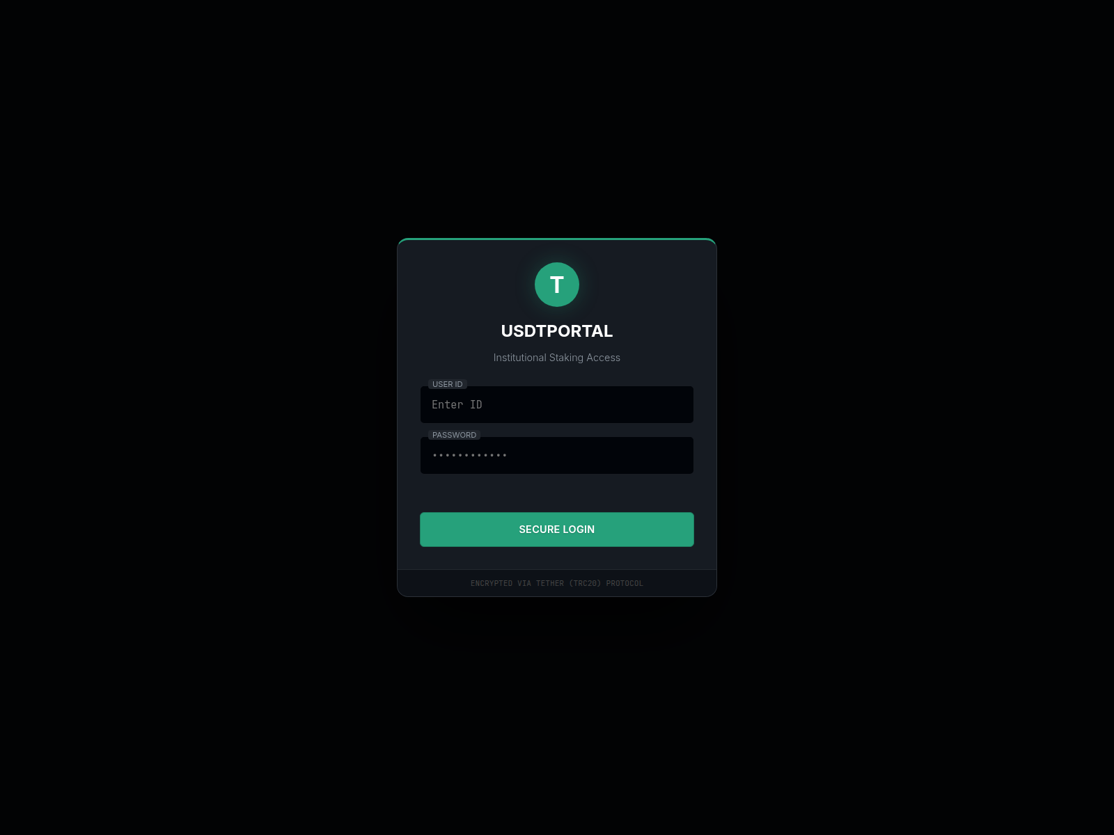 Screenshot of usdtcportal.xyz