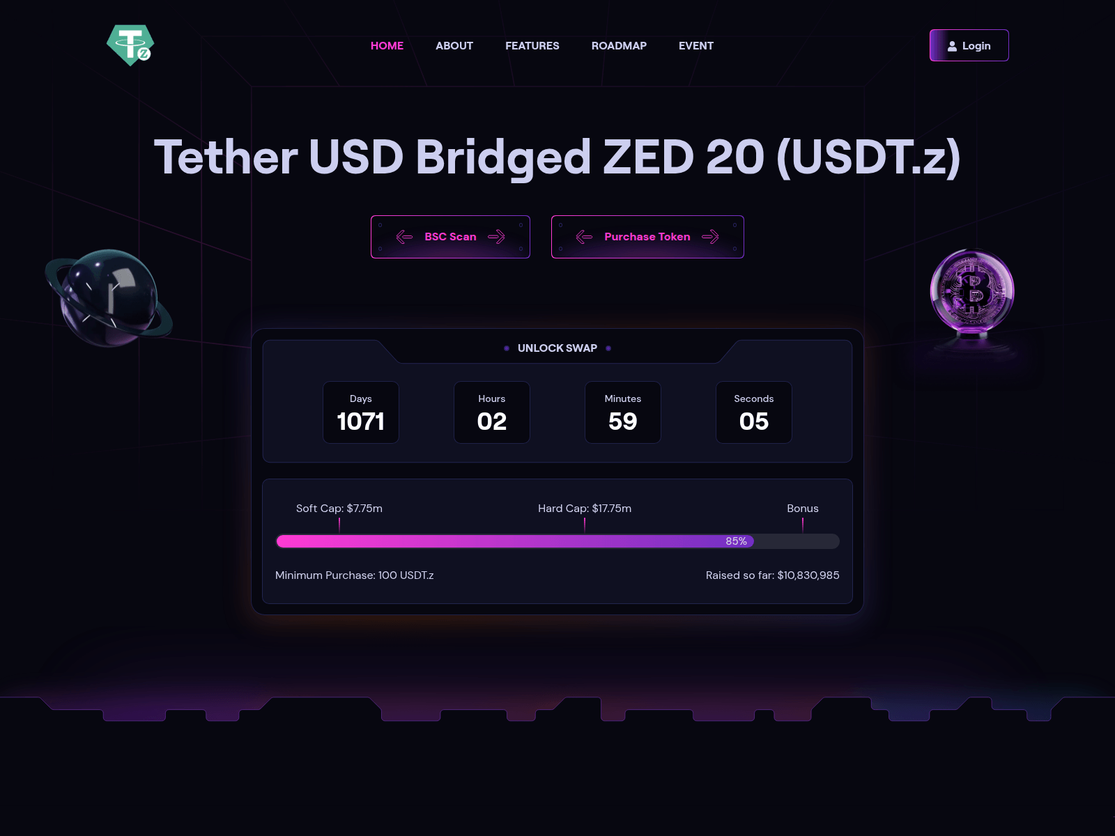 Screenshot of usdtzed.cc
