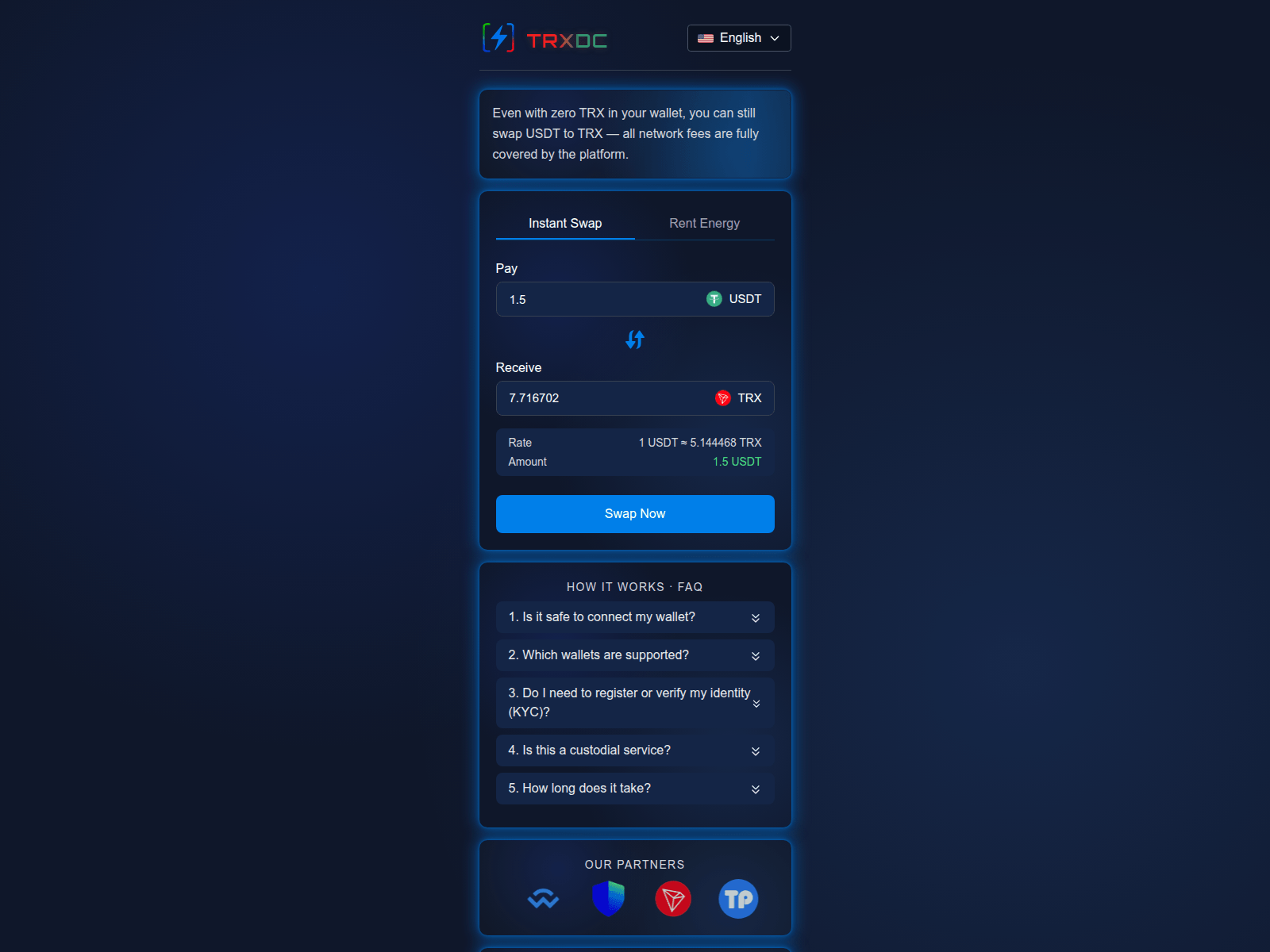 Screenshot of trxdc.org