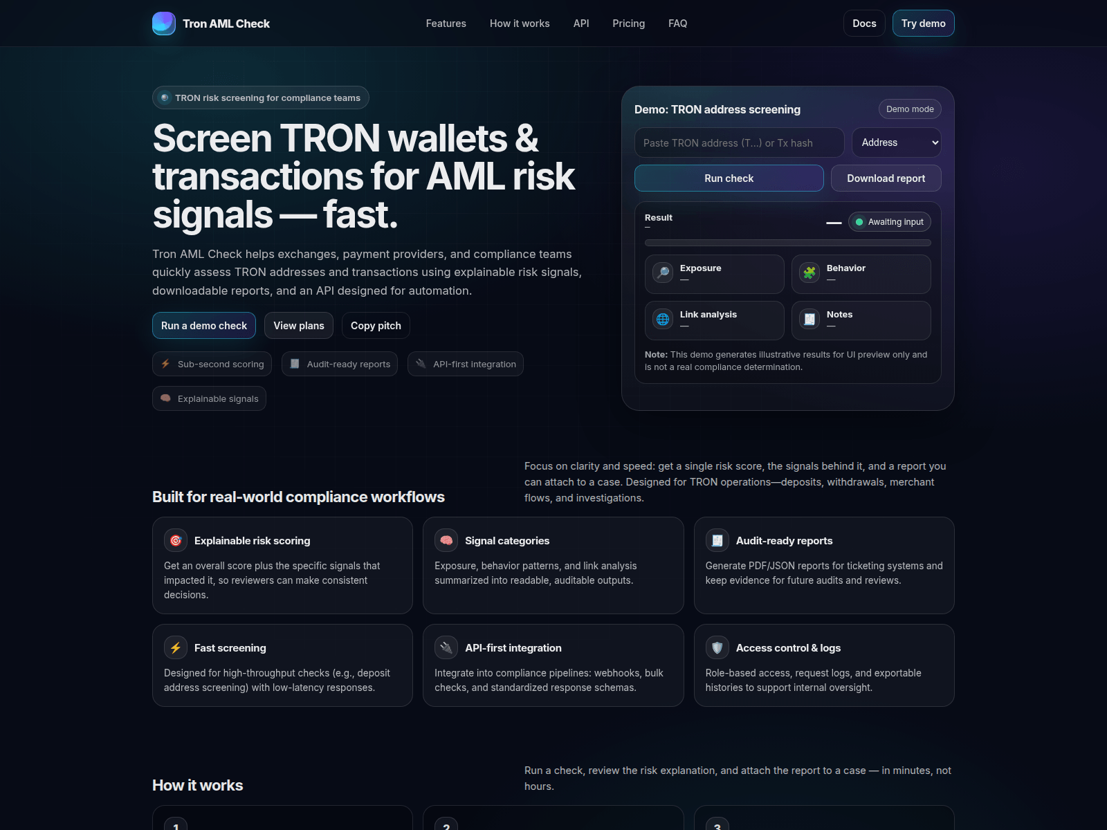 Screenshot of trx-aml.org