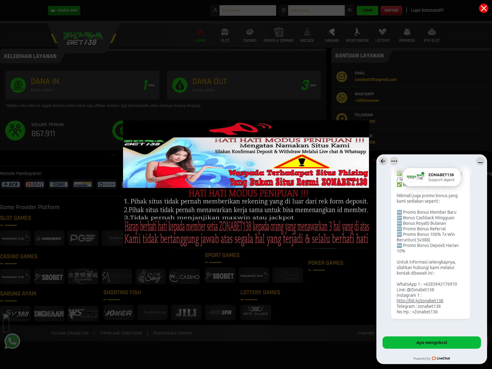 Screenshot of zonabet303-a1.shop/register