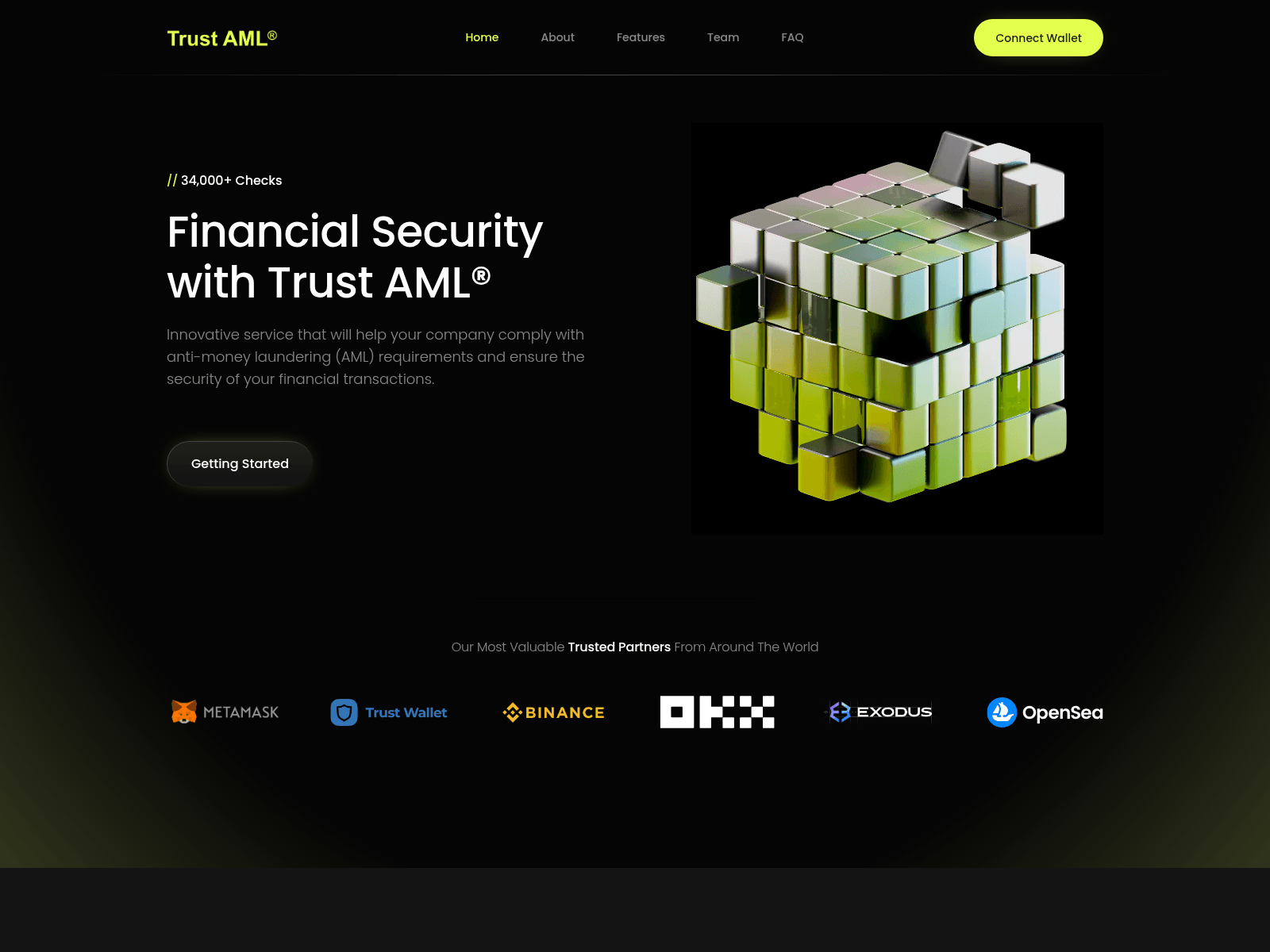 Screenshot of binanceaml.com