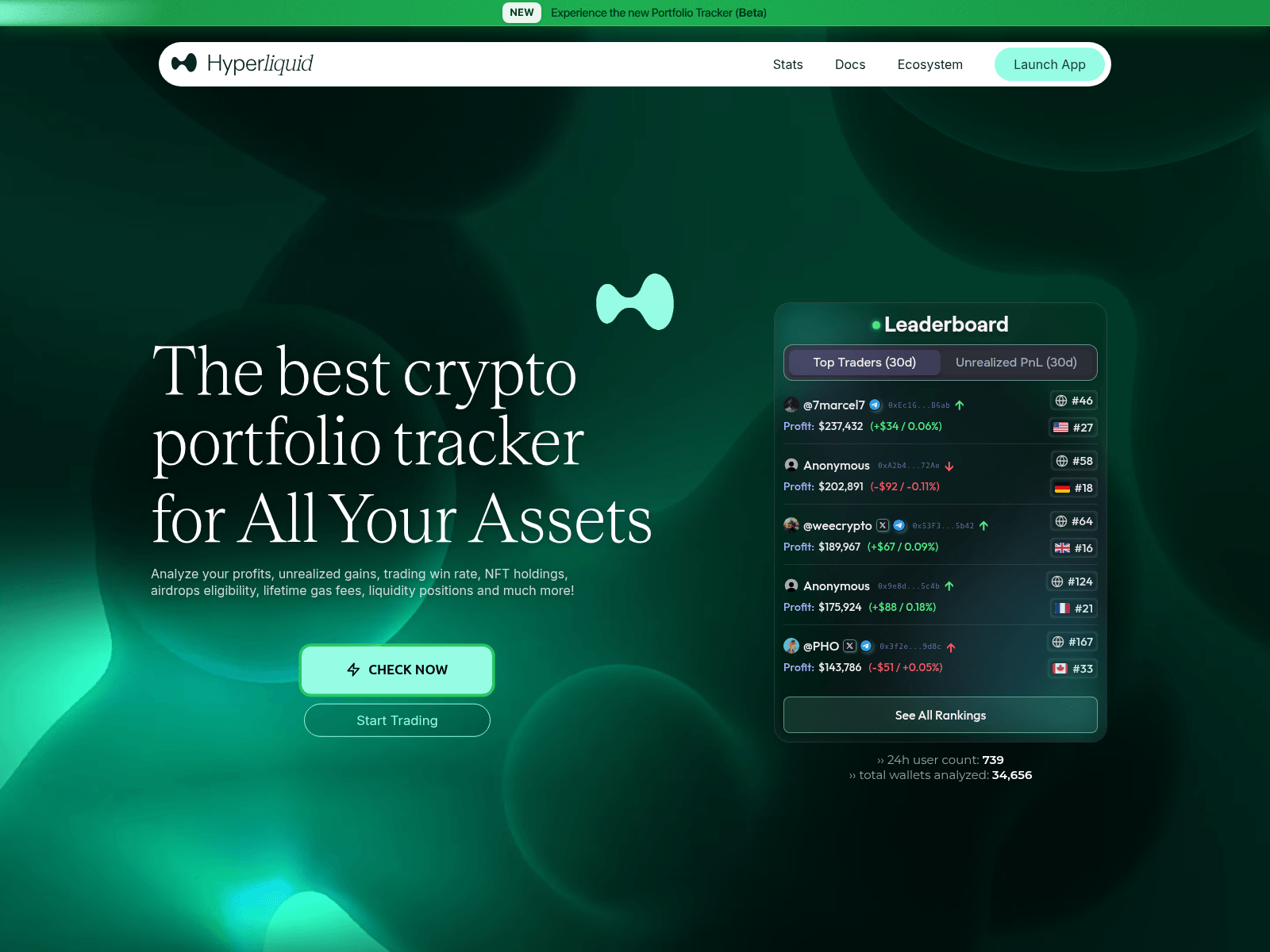 Screenshot of hyperliquidinspect.xyz