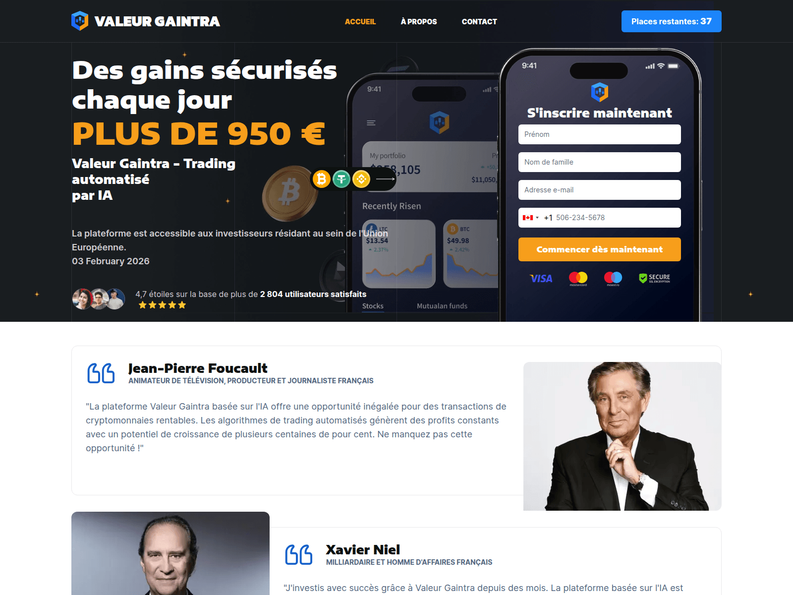 Screenshot of valeur-gaintra.net