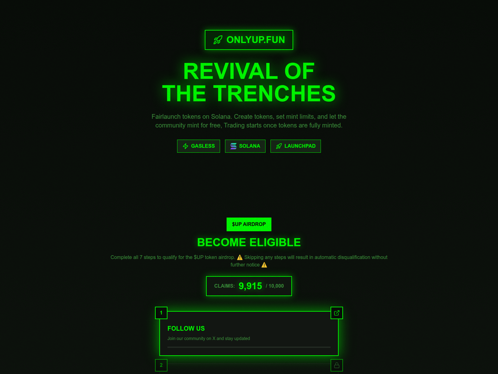 Screenshot of airdrop.onlyup.fun