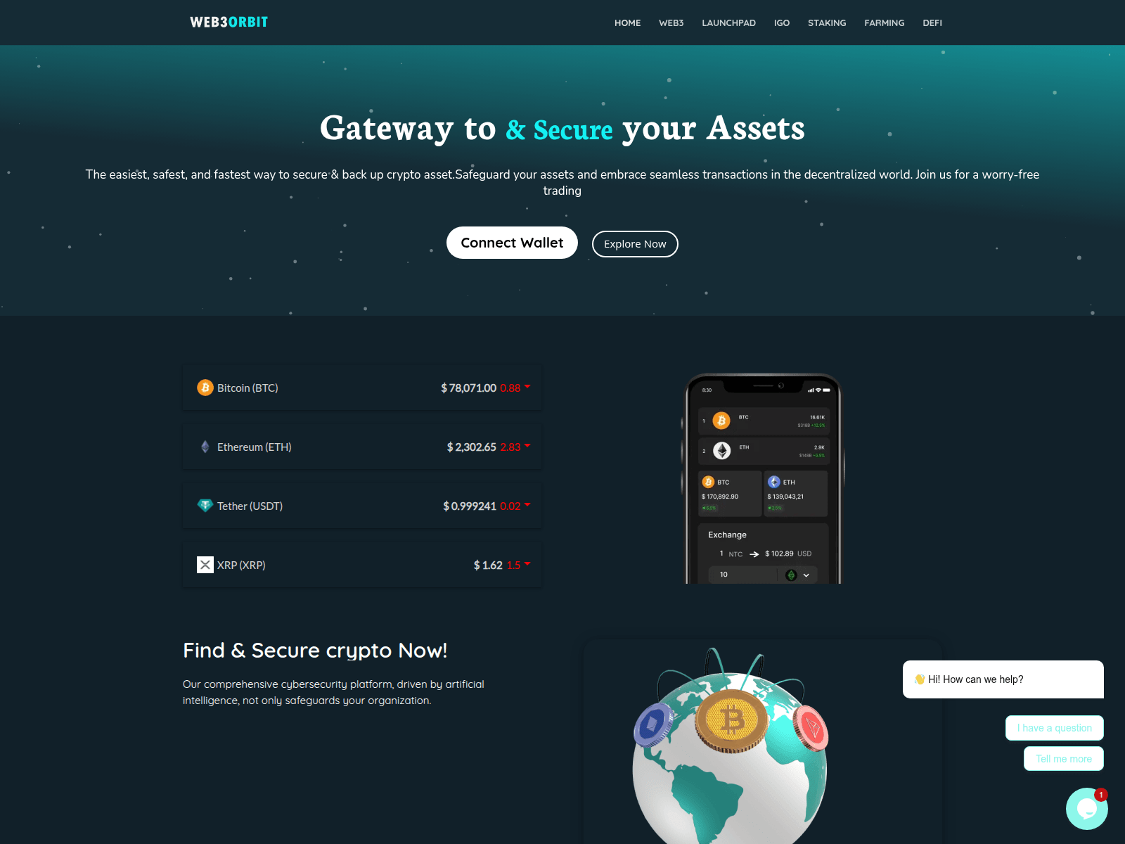Screenshot of web3orbit.com.backedbyweb3quantumledger.com