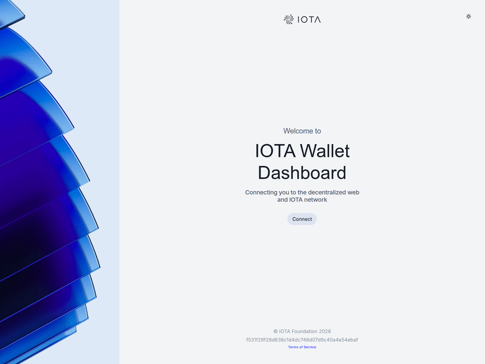 Screenshot of wallet-dashboard.iota-org.sbs