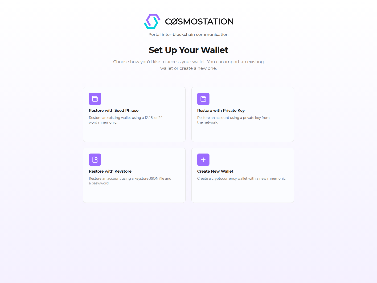 Screenshot of wallet-cosmostation.co/wallet