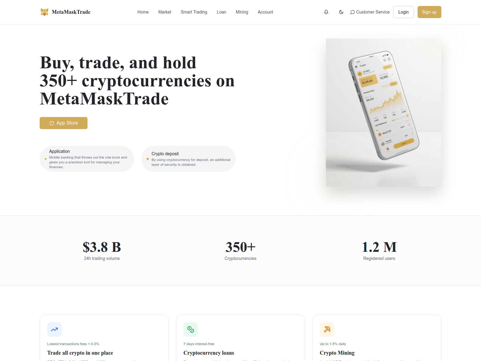 Screenshot of metamasktrade.net