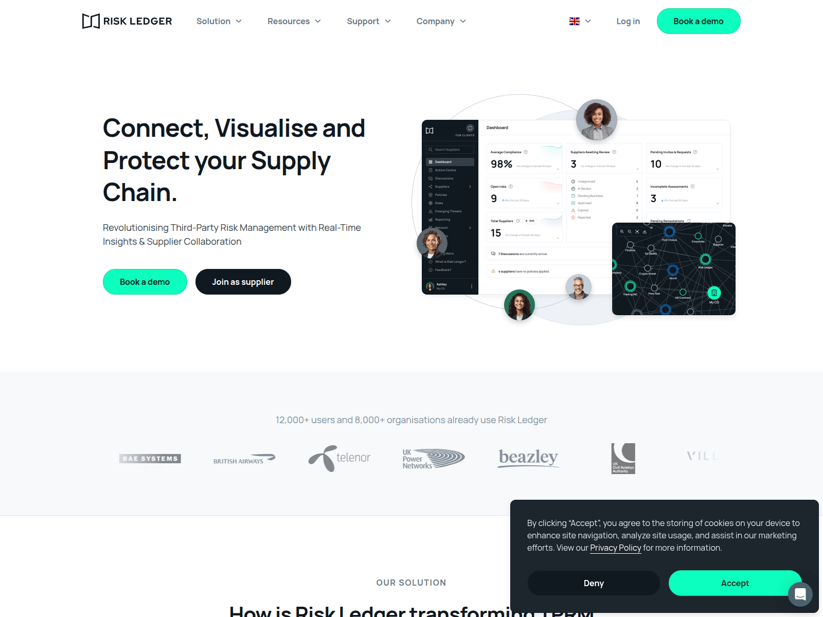 Screenshot of one.plusriskledger.com