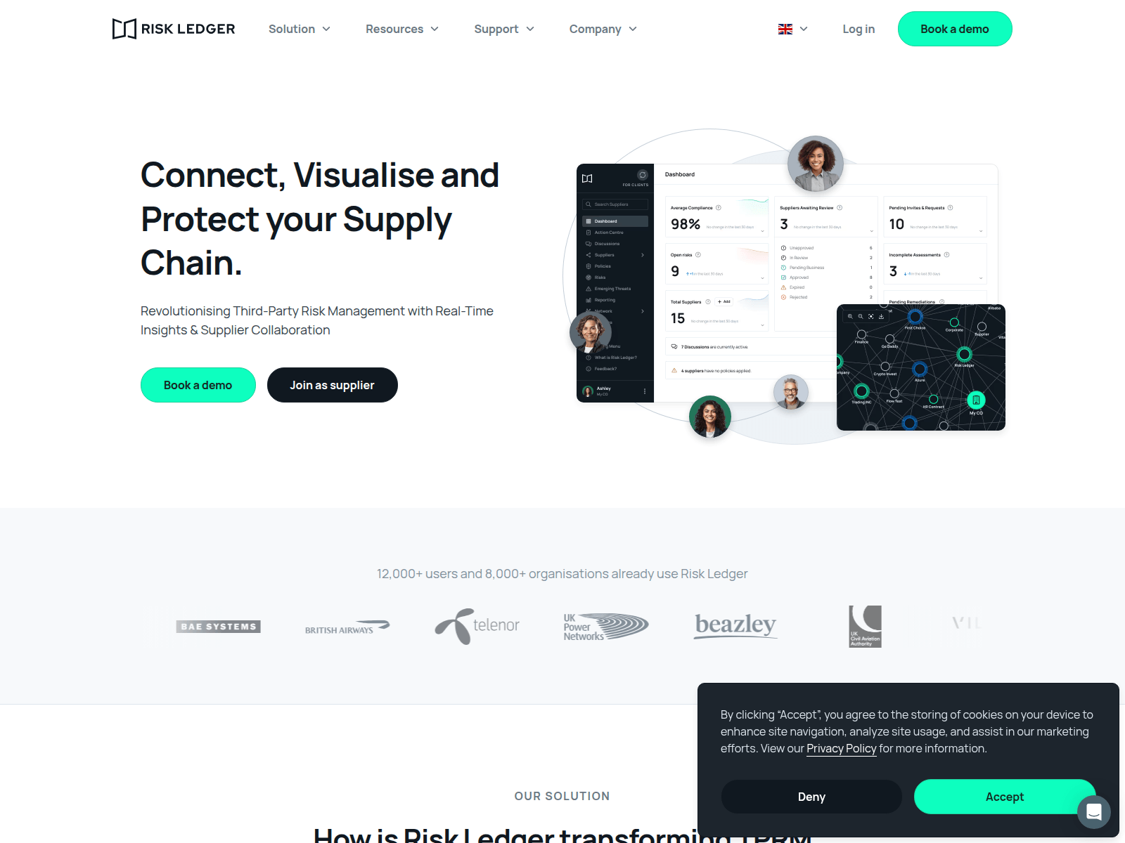 Screenshot of e.liveriskledger.com