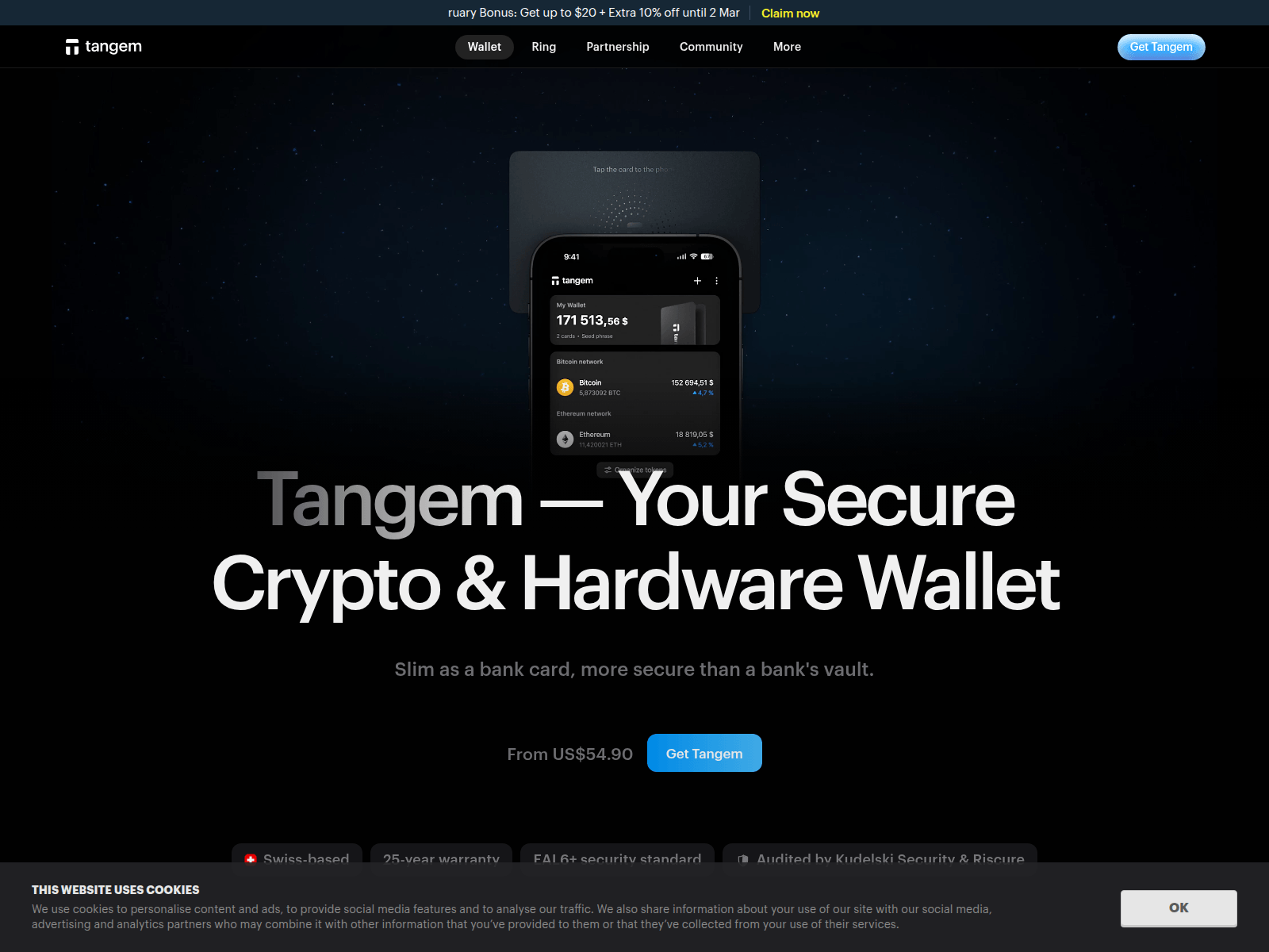 Screenshot of tangem.company